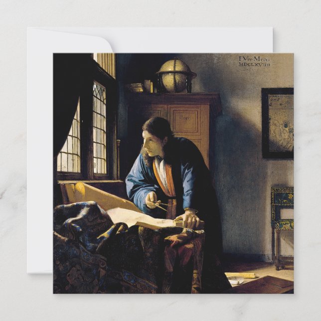 Johannes Vermeer - The Geographer Thank You Card (Front)