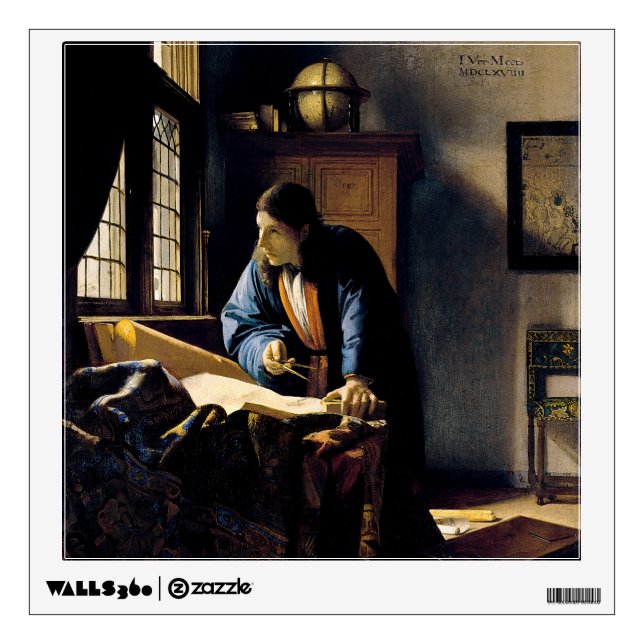 Johannes Vermeer - The Geographer Wall Decal (Front)