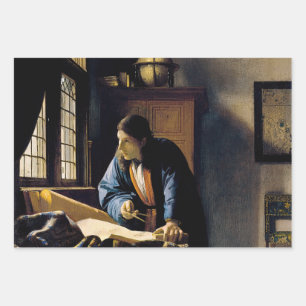 Johannes Vermeer - The Geographer Wrapping Paper Sheets