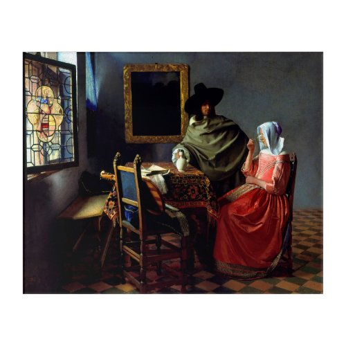 Johannes Vermeer _ The Glass of Wine Acrylic Print