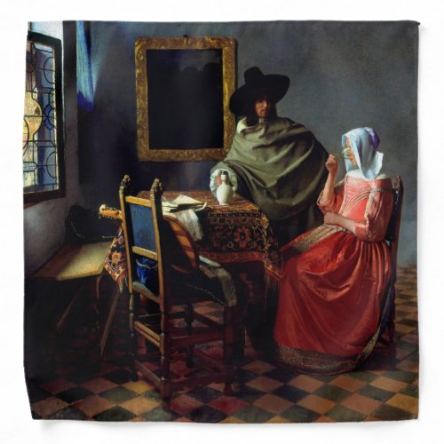 Johannes Vermeer _ The Glass of Wine Bandana