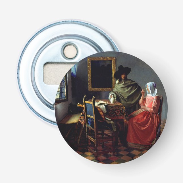 Johannes Vermeer - The Glass of Wine Bottle Opener (Front)