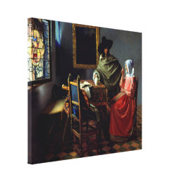 Johannes Vermeer - The Glass of Wine Canvas Print
