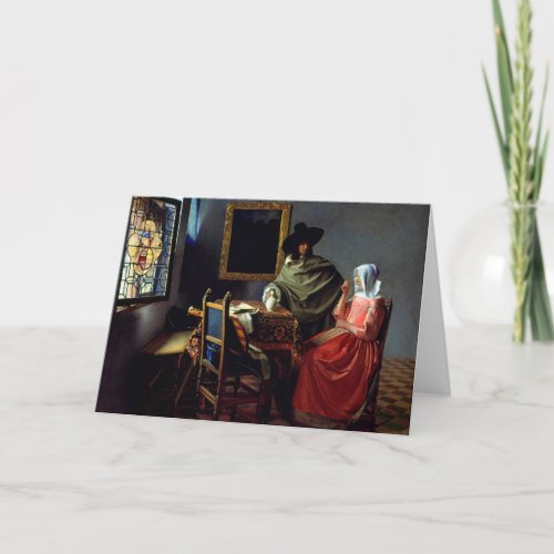 Johannes Vermeer _ The Glass of Wine Card