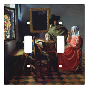 Johannes Vermeer - The Glass of Wine Light Switch Cover