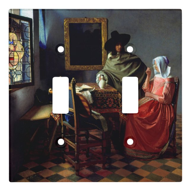 Johannes Vermeer - The Glass of Wine Light Switch Cover (Front)