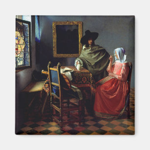 Johannes Vermeer - The Glass of Wine Magnet