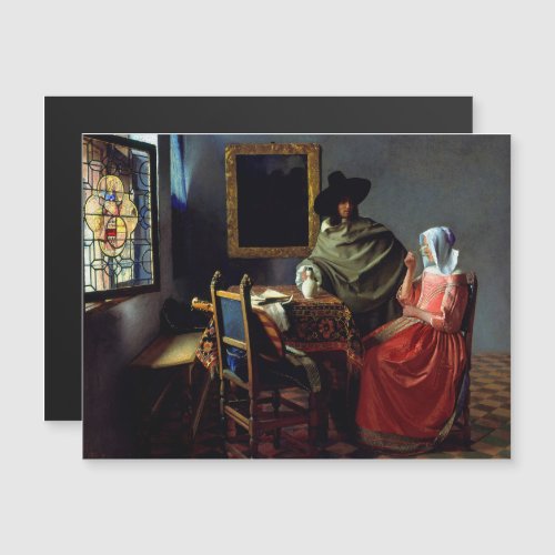 Johannes Vermeer _ The Glass of Wine Magnetic Card