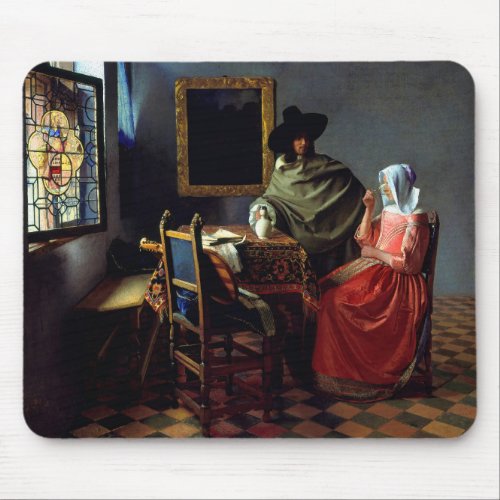 Johannes Vermeer _ The Glass of Wine Mouse Pad