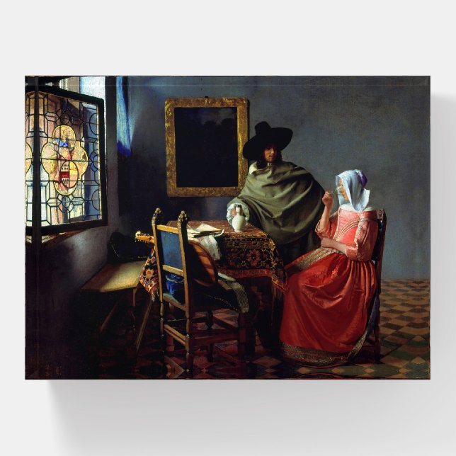 Johannes Vermeer - The Glass of Wine Paperweight (Front)