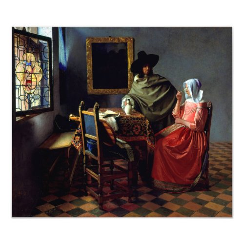 Johannes Vermeer _ The Glass of Wine Photo Print