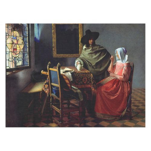 Johannes Vermeer _ The Glass of Wine Tablecloth
