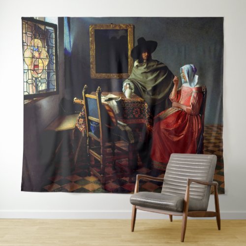 Johannes Vermeer _ The Glass of Wine Tapestry