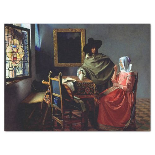 Johannes Vermeer _ The Glass of Wine Tissue Paper
