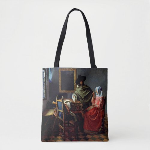 Johannes Vermeer _ The Glass of Wine Tote Bag