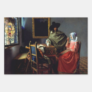 Johannes Vermeer - The Glass of Wine Wrapping Paper Sheets
