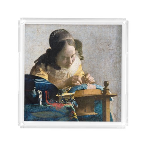 Johannes Vermeer _ The Lacemaker Acrylic Tray