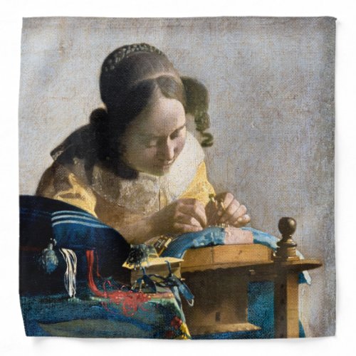 Johannes Vermeer _ The Lacemaker Bandana