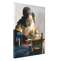 Johannes Vermeer - The Lacemaker Canvas Print