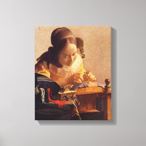 Johannes Vermeer _ The Lacemaker Canvas Print