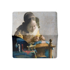 Johannes Vermeer - The Lacemaker Checkbook Cover at Zazzle