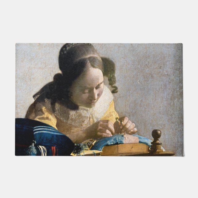 Johannes Vermeer - The Lacemaker Doormat (Front)