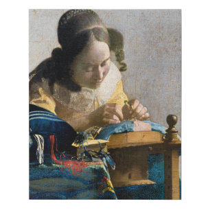 Johannes Vermeer - The Lacemaker Faux Canvas Print