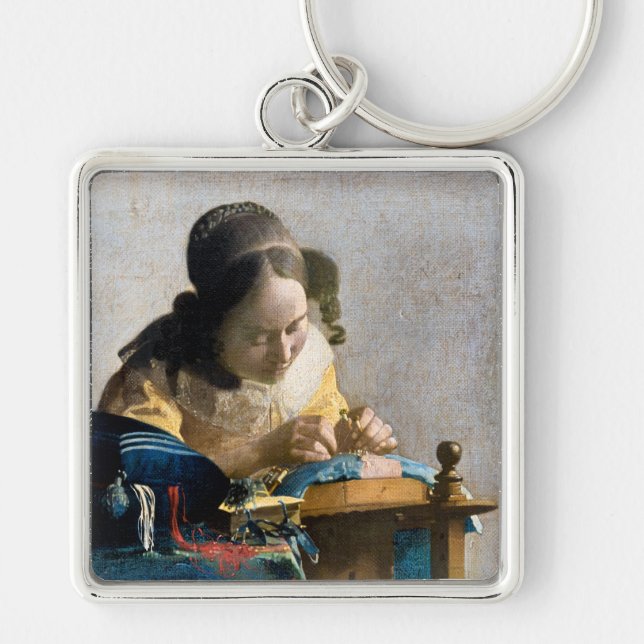 Johannes Vermeer - The Lacemaker Keychain (Front)