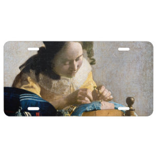 Johannes Vermeer - The Lacemaker License Plate