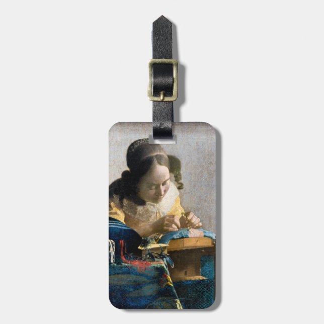 Johannes Vermeer - The Lacemaker Luggage Tag (Front Vertical)