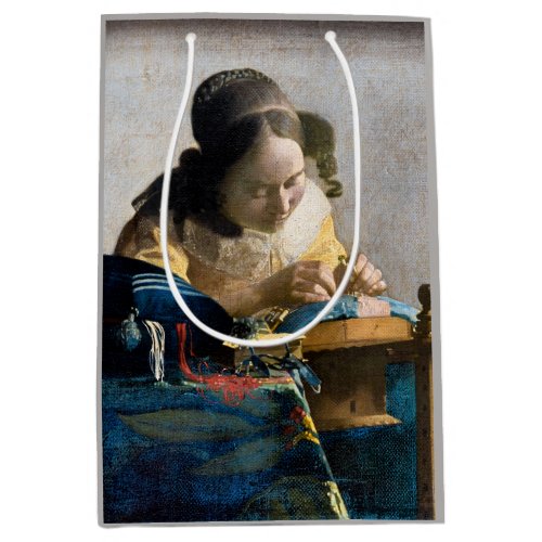 Johannes Vermeer _ The Lacemaker Medium Gift Bag