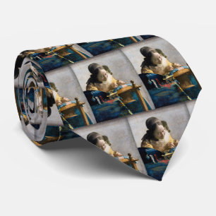 Johannes Vermeer - The Lacemaker Neck Tie