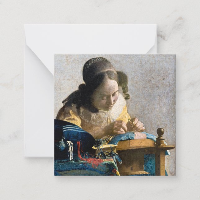 Johannes Vermeer - The Lacemaker Note Card (Front)