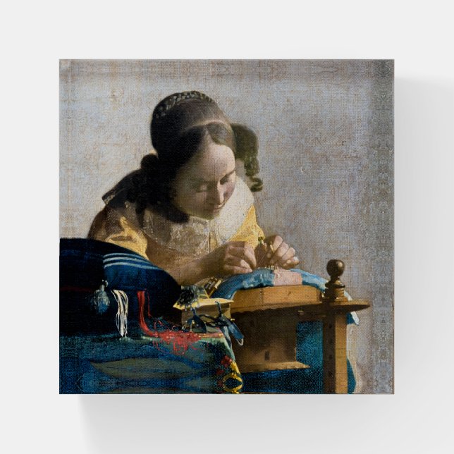 Johannes Vermeer - The Lacemaker Paperweight (Front)