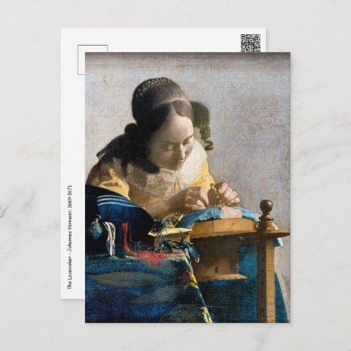 Johannes Vermeer _ The Lacemaker Postcard