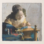 Johannes Vermeer - The Lacemaker Scarf<br><div class="desc">The Lacemaker - Johannes Vermeer,  1669-1671</div>