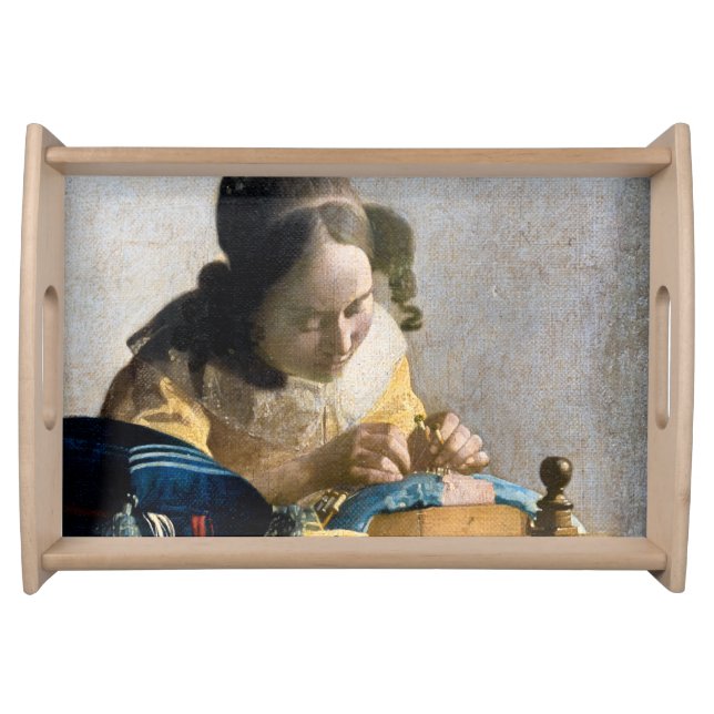 Johannes Vermeer - The Lacemaker Serving Tray (Front)
