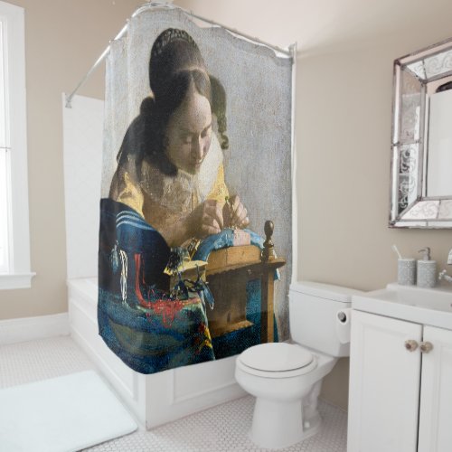 Johannes Vermeer _ The Lacemaker Shower Curtain