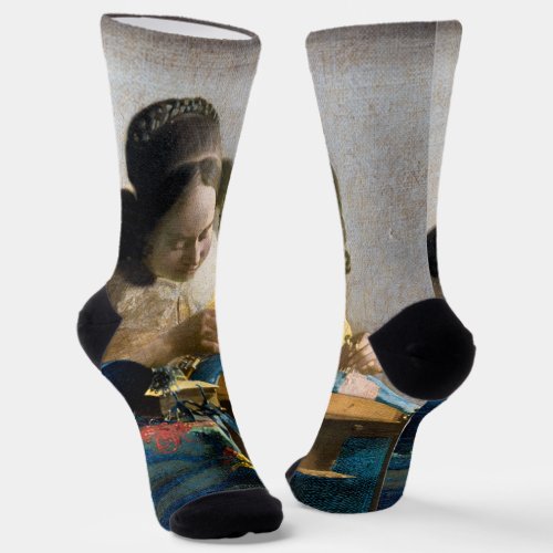 Johannes Vermeer _ The Lacemaker Socks