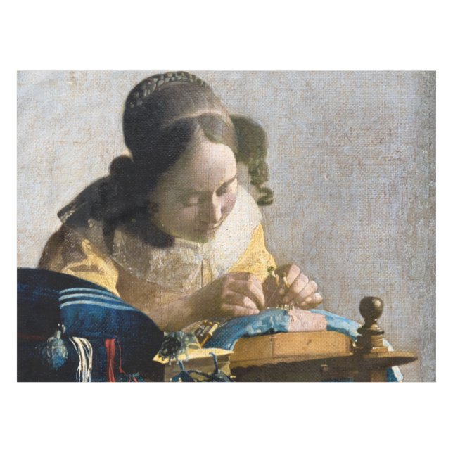 Johannes Vermeer - The Lacemaker Tablecloth (Front (Horizontal))