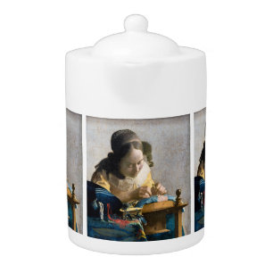 Johannes Vermeer - The Lacemaker Teapot