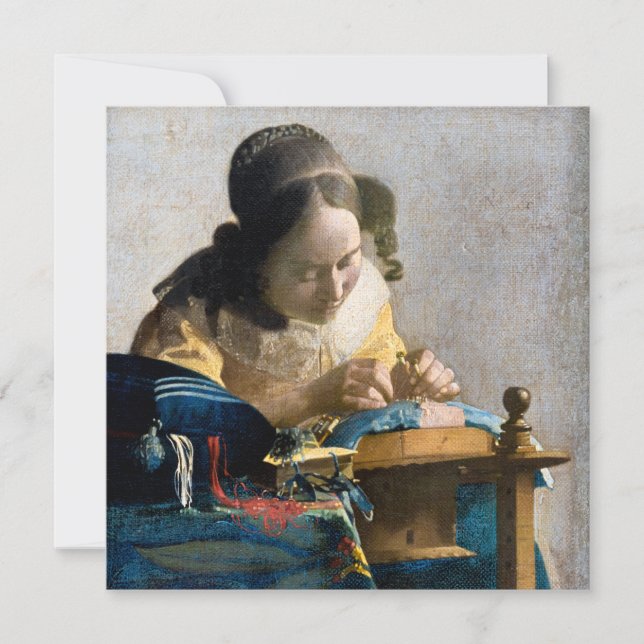 Johannes Vermeer - The Lacemaker Thank You Card (Front)