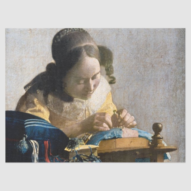 Johannes Vermeer - The Lacemaker Tissue Paper (Front)