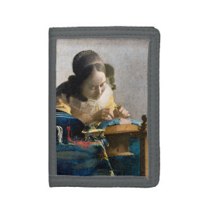 Johannes Vermeer - The Lacemaker Tri-fold Wallet