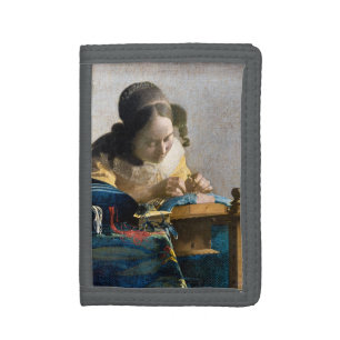 Johannes Vermeer - The Lacemaker Tri-fold Wallet