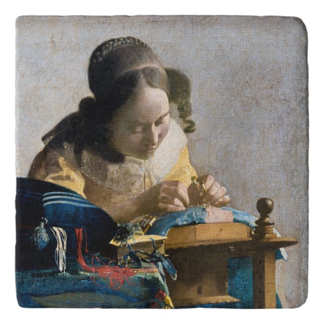 Johannes Vermeer - The Lacemaker Trivet (Front)