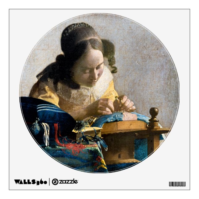 Johannes Vermeer - The Lacemaker Wall Decal (Front)