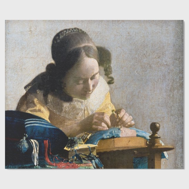 Johannes Vermeer - The Lacemaker Wrapping Paper (Flat)