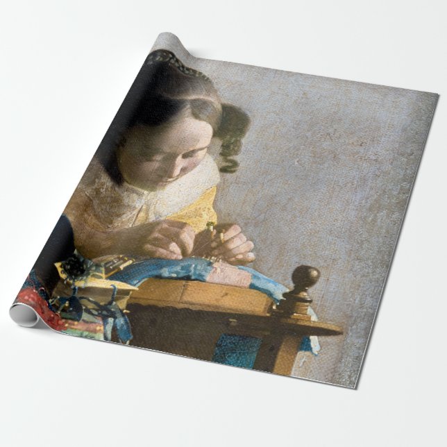 Johannes Vermeer - The Lacemaker Wrapping Paper (Unrolled)