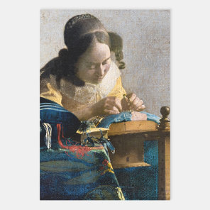 Johannes Vermeer - The Lacemaker Wrapping Paper Sheets